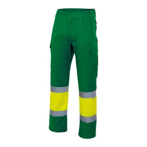 CALÇA MULTIBOLSOS 157 VERDE ERVA/AMARELO AV